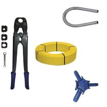 Kit 100Mt Tubo Pex 20mm + Alicate 16/20/26mm + Escareador + Mola 20mm