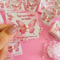 Kit 100pares Pérolas Lembrancinha Dia das Mães Delicadeza e Amor em Cada Detalhe Cartão Não Incluso