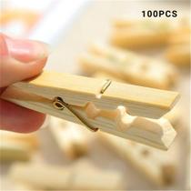 Kit 100pcs Prendedor Pregador Roupa Bambu Varal Pendurar - GoExpress Kit 100pcs Prendedor Pregador Roupa Bambu Varal Pendurar - GoExpress