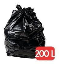 Kit 100un Saco De Lixo 200 Litros Ultra Reforçado Farotully Cor:Preto