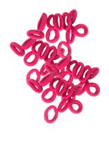 Kit 100un Xuxinhas elásticos pequeno rosa p/ cabelo infantil Kit 100un Xuxinhas elásticos pequeno rosa p/ cabelo infantil
