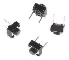Kit 100x chave táctil kfc-a06 - 6x6x5 mm - 2 terminais