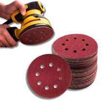 Kit 100x Disco Lixa 125mm Com Fechamento de Contato Lixadeira Roto Orbital - Fertak Kit 100x Disco Lixa 125mm Com Fechamento de Contato Lixadeira Roto Orbital - Fertak