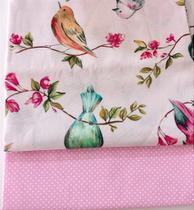 Kit 102 - 2 peças de tecido tricoline 100% algodão - cada peça mede 30 cm x 150 cm