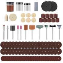 Kit 105 Acessórios Essenciais para Micro Retífica Completo Padrão Dremel Multimarcas Com Discos de Corte, Lixa