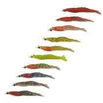 Kit 10pç Camarão Artificial Robaleiro 7,8cm Robalo Matadeira