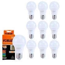 Kit 10PC Lâmpada de Led Bulbo 15w 6500k Branca Fria Bivolt Foxlux
