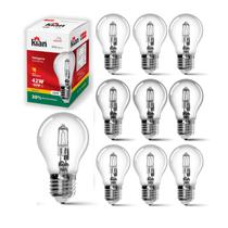 Kit 10PC Lampada Halogena Econômica Transparente E27 42w 220v Ecologena - Kian