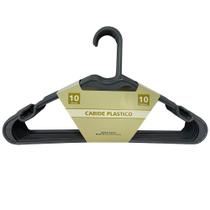 Kit 10pcs cabide plastico c/porta gravata