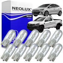 Kit 10pçs Lampadas 12v W5 (2825) Grande Base Vidro Cristal