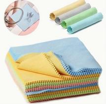Kit 10pcs Panos de Limpeza de Microfibra para Óculos, Lentes de Câmera Telas de Smartphones