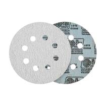 Kit 10PT Disco de Lixa Pluma Branco 6 150mm A150 - Dis-Flex