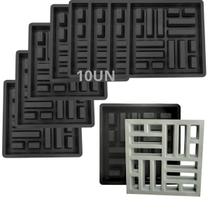 Kit 10u Forma p Fabricar Artefato Concreto Bloco Janela Moderna 39x39x7 Taco Chines Elemento Vazado Tijolo Cobogó
