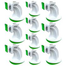 Kit 10u Prend Fixador Trava Portas Magnético Adesivo Branco