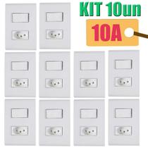 KIT 10un 1 Interruptor +1 Tomada 2P+T Liz 10A -Tramontina