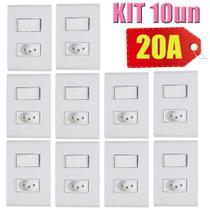 KIT 10un 1 Interruptor +1 Tomada 2P+T Liz 20A -Tramontina