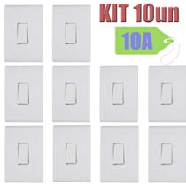 KIT 10un 1 Interruptor Simples 10A Liz Branco - Tramontina