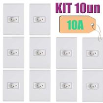 KIT 10un 1 tomada 2P+T 10A Liz Branco - Tramontina