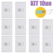 KIT 10un 1 Tomada 2P+T 20A Liz Branco - Tramontina
