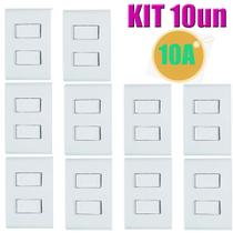 KIT 10un 2 Interruptores 10A Liz Branco - Tramontina