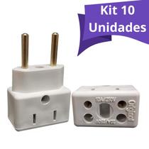 Kit 10un Adaptador Tomada 10 E 20 Amperes Bi Volt