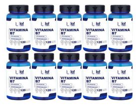 Kit 10un Biotina Colágeno 120 Cápsulas Cabelos Fortes Unhas Sem Sabor
