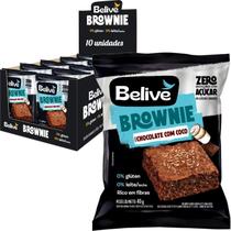 Kit 10Un Brownie Chocolate Coco Zero Belive S/ Gluten 40G