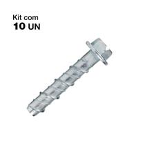 Kit 10un Chumbador Pce Parafuso Concreto M12 X 75mm - Âncora