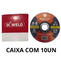 Kit 10un disco de corte 4.1/2 x 1,00mm x 7/8 supra sc weld