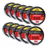 Kit 10Un Fita Isolante Imperial 18mmX20M Preta 3M