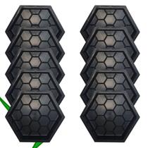 Kit 10un Forma Sextavada Estriada 25x25x6 Desenhada Ranhurado Estilo Colmeia Bola Futebol Piso Concreto Seis Angulos