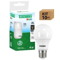 Kit 10un Lâmpada Bulbo Led Taschibra Tkl Bivolt E27 9w 6500k