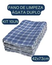 Kit 10un Pano De Chão Engomatextil Xadrez Ágata Azul Marinho 42x73cm Kit 10un Pano De Chão Engomatextil Xadrez Ágata Azul Marinho 42x73cm