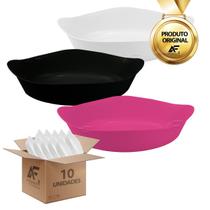 Kit 10un Petisqueira Canoa Oval Plástico Petico Frios Salgadinho