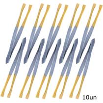 Kit 10UN pinça de alta precisão ponta chanfrada sobrancelhas em inox marco boni