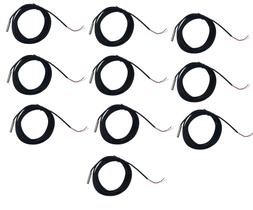 Kit 10Un Sensor temperatura preto ponta aço inox SB19 2,5MT