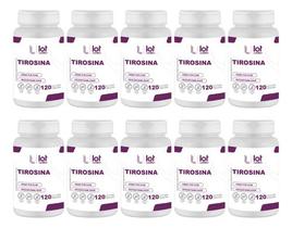 Kit 10un Tirosina 400mg 120 Cápsulas Foco Cognitivo Perform Sem Sabor