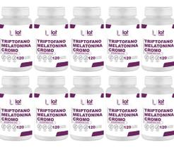 Kit 10un Triptofan Melaton Cromo 120 Cápsulas