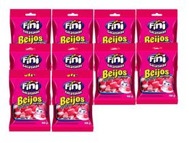 Kit 10x Balas Fini Beijos De Morango 100g - Cimed