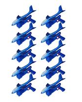 Kit 10x Brinquedo Lançador de Avião Luminoso Azul - AP TOYS