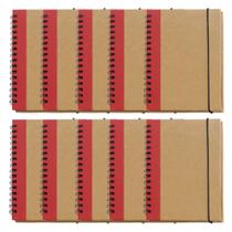 Kit 10x Caderneta de Anotações Ecológica 10x14cm 60 Folhas Sem Pauta Vermelho Kit 10x Caderneta de Anotações Ecológica 10x14cm 60 Folhas Sem Pauta Vermelho