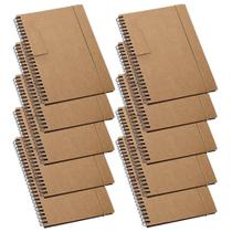 Kit 10X Caderneta Ecológica 14X18Cm 60 Folhas Pautadas Preto