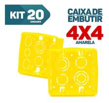 Kit 10x Caixinha De Luz Plástica 4x4 Caixa De Embutir