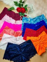 KIT 10x Calcinha Shortinho de Renda Calcinha Caleçon Sexy