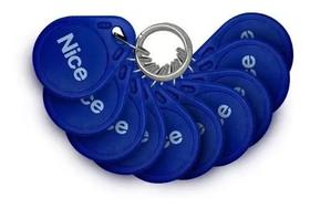 KIT 10x Chaveiro / TAG LF 125kHz Azul Nice / Linear KIT 10x Chaveiro / TAG LF 125kHz Azul Nice / Linear