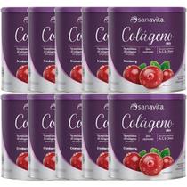 Kit 10X Colágeno Skin - 300g Cranberry - Sanavita