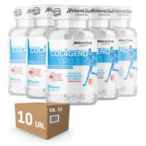 Kit 10x Colágeno Tipo 2 Natural Foods com Vitaminas C E e D3 Zero Lactose Glúten e Açúcar 60 Cápsulas