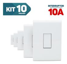 Kit 10x - Conjunto 4x2 Vertical + Interruptor Paralelo