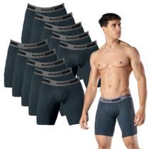 Kit 10x Cueca Box Longleg Boxer Masculina Assadura Keeper