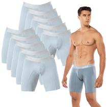 Kit 10x Cueca Box Longleg Boxer Masculina Assadura Keeper